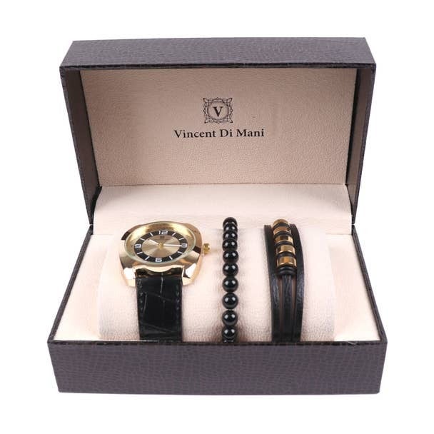 Mens watch and bracelet gift set discount
